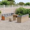 vidaXL Ensemble de canap&eacute; de jardin 12 pcs Beige et Gris clair