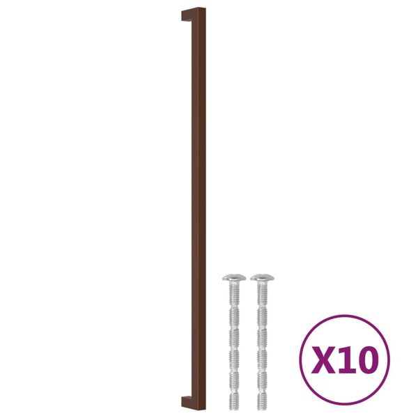 vidaXL Poign&eacute;es d'armoire 10 pcs bronze 480 mm acier inoxydable