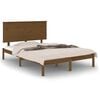 vidaXL Cadre de lit Marron miel Bois de pin massif 140x190 cm