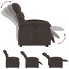 vidaXL Fauteuil inclinable marron fonc&eacute; tissu
