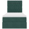 vidaXL Lit avec rangement et matelas Vert fonc&eacute; 90 x 190 cm Velours