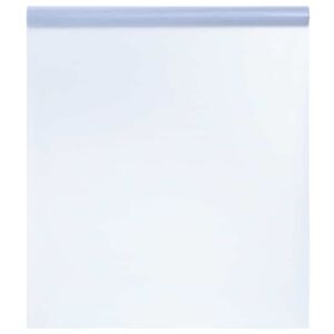 vidaXL Window Film R&eacute;glable Gris d&eacute;poli 35.4 x 196.9 in PVC