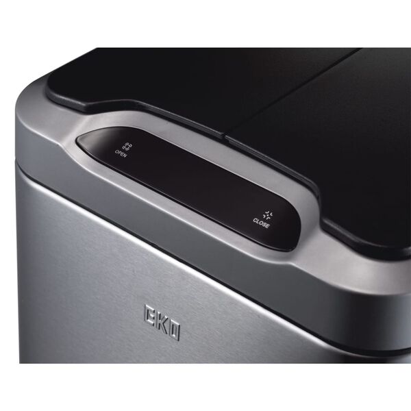 EKO Poubelle &agrave; capteur Phantom 45 L Argent&eacute; mat