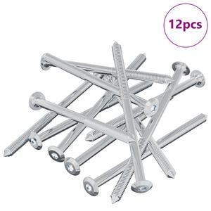 vidaXL Vis 12 pcs Argent&eacute; M6 x 100 mm Acier