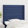 vidaXL T&ecirc;te de lit avec oreilles Bleu 93x16x118/128 cm Tissu