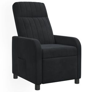 vidaXL Fauteuil inclinable Noir Velours (V)