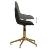 vidaXL Chaise pivotante de bureau Gris fonc&eacute; Velours