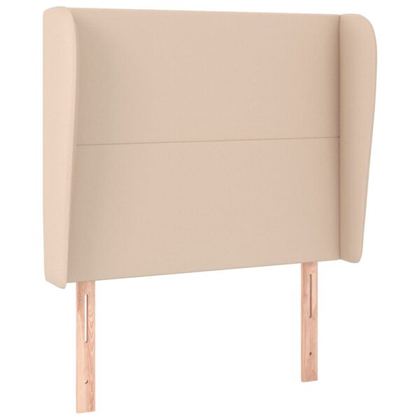 vidaXL T&ecirc;te de lit avec oreilles Cappuccino 83x23x118/128cm Similicuir