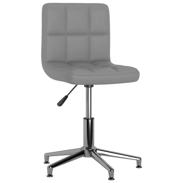 vidaXL Chaises &agrave; manger pivotantes lot de 2 gris similicuir