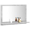 vidaXL Miroir de salle de bain Gris b&eacute;ton 60x10,5x37 cm Agglom&eacute;r&eacute;