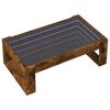 vidaXL Table basse avec LED infini ch&ecirc;ne fum&eacute; 90x53x30 cm