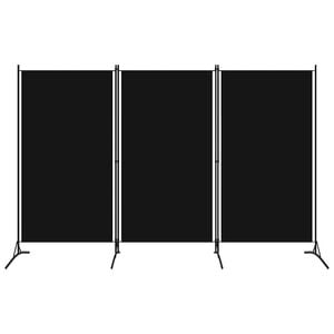 vidaXL Cloison de s&eacute;paration 3 panneaux Noir 260x180 cm