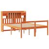 vidaXL Lit biblioth&egrave;que sans matelas cire marron 140x200 cm pin massif