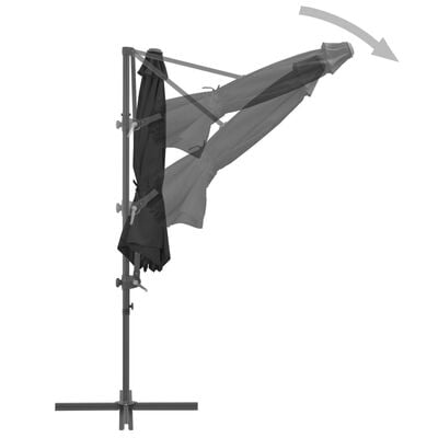 vidaXL Parasol de jardin avec base portable anthracite