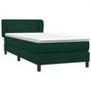 vidaXL Sommier &agrave; lattes de lit et matelas vert fonc&eacute; 80x210 cm velours