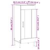 vidaXL Buffet Blanc brillant 34,5x34x90 cm Bois d'ing&eacute;nierie