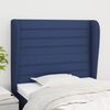 vidaXL T&ecirc;te de lit avec oreilles Bleu 83x23x118/128 cm Tissu