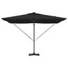 vidaXL Parasol Noir 286 x 285 x 270 cm Aluminium