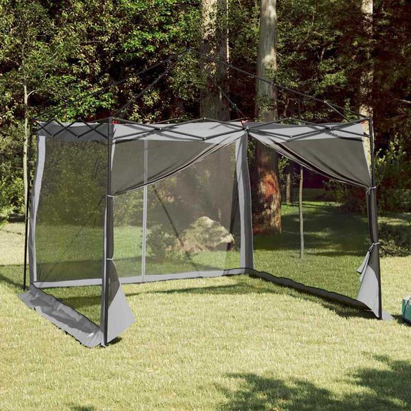vidaXL Tente int&eacute;rieure Gris et orange 303 x 303 x 196 cm taffetas