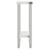 vidaXL Table de travail de cuisine 82,5x30x85 cm acier inoxydable