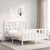 vidaXL Cadre de lit sans matelas blanc 140x200 cm bois de pin massif