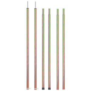 vidaXL M&acirc;ts de tente t&eacute;lescopiques 170-255 cm 2 pcs Acier galvanis&eacute;