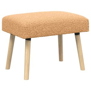vidaXL banc Uni Beige 60 x 40 x 45 cm Boucl&eacute;