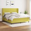 vidaXL Sommier &agrave; lattes de lit avec matelas Vert 180x200 cm Tissu