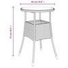 vidaXL Ensemble à manger de jardin et coussins 3 pcs gris rotin verre