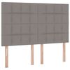 vidaXL Lit avec rangement et matelas Taupe 140 x 190 cm Polyester