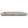 vidaXL Cadre de lit sans matelas gris b&eacute;ton 200x200 cm