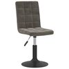 vidaXL Chaises pivotantes &agrave; manger lot de 6 gris fonc&eacute; velours