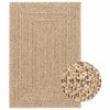 vidaXL Tapis 120x170 cm aspect jute int&eacute;rieur et ext&eacute;rieur