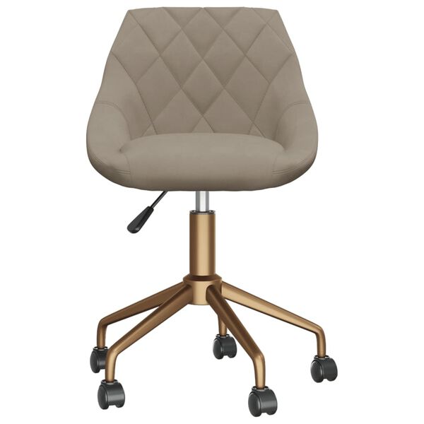 vidaXL Chaise pivotante de salle &agrave; manger Gris clair Velours