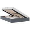 vidaXL Lit de Rangement avec stockage Gris fonc&eacute; 135 x 190 cm Velours