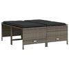 vidaXL Salon de jardin 5 pcs avec coussins gris r&eacute;sine tress&eacute;e