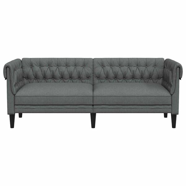 vidaXL Canap&eacute; Gris fonc&eacute; 201,5 x 74,5 x 74,5 cm Polyester