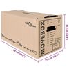 vidaXL Boîte de Déménagement 20 pcs Naturel 59 x 31,5 x 31,5 cm Carton