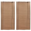 vidaXL Stores roulants en bambou 2 pcs Marron 120x220 cm