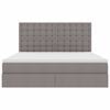 vidaXL Lit avec rangement et matelas Taupe 180 x 200 cm Polyester