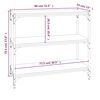 vidaXL Biblioth&egrave;que Ch&ecirc;ne Sonoma 80x33x70,5 cm Bois d'ing&eacute;nierie acier