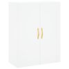 vidaXL Buffet haut Blanc 69,5x34x180 cm Bois d'ing&eacute;nierie