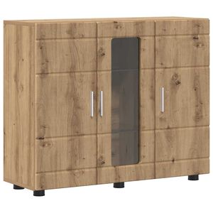 vidaXL Buffet ch&ecirc;ne artisanal 55,5 x 29 x 100 cm Bois d'ing&eacute;nierie