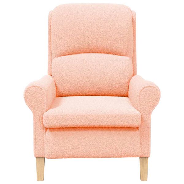 vidaXL fauteuil Rose 76 x 94 x 102 cm Tissu Sharpa