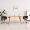 vidaXL Chaise pivotante de bureau Gris Bois courb&eacute; et tissu