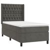 vidaXL Sommier &agrave; lattes de lit matelas et LED Gris fonc&eacute; 100x200 cm