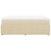 vidaXL Sommier &agrave; lattes de lit avec matelas Cr&egrave;me 140x200 cm Tissu
