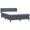 vidaXL Sommier à lattes de lit et matelas gris foncé 140x210cm velours