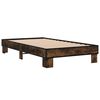 vidaXL Cadre de lit sans matelas ch&ecirc;ne fum&eacute; 90x200 cm