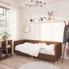 vidaXL Lit avec matelas et &eacute;clairage USB Marron Tissu 90x200 cm